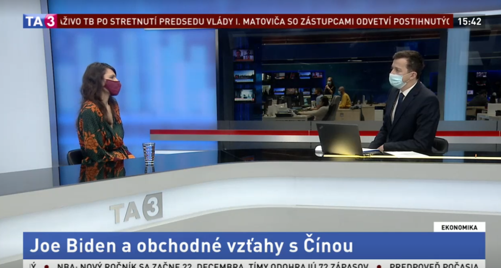 Michaela Královičová odborník na obchodovanie s Čínou a Áziou v štúdiu TA3