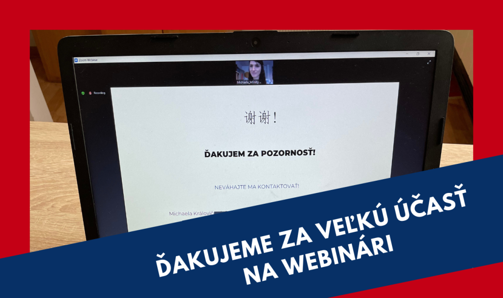 sario webinár s expertom na obchodovanie s Čínou Michaelou Královičovou Infinity Standard